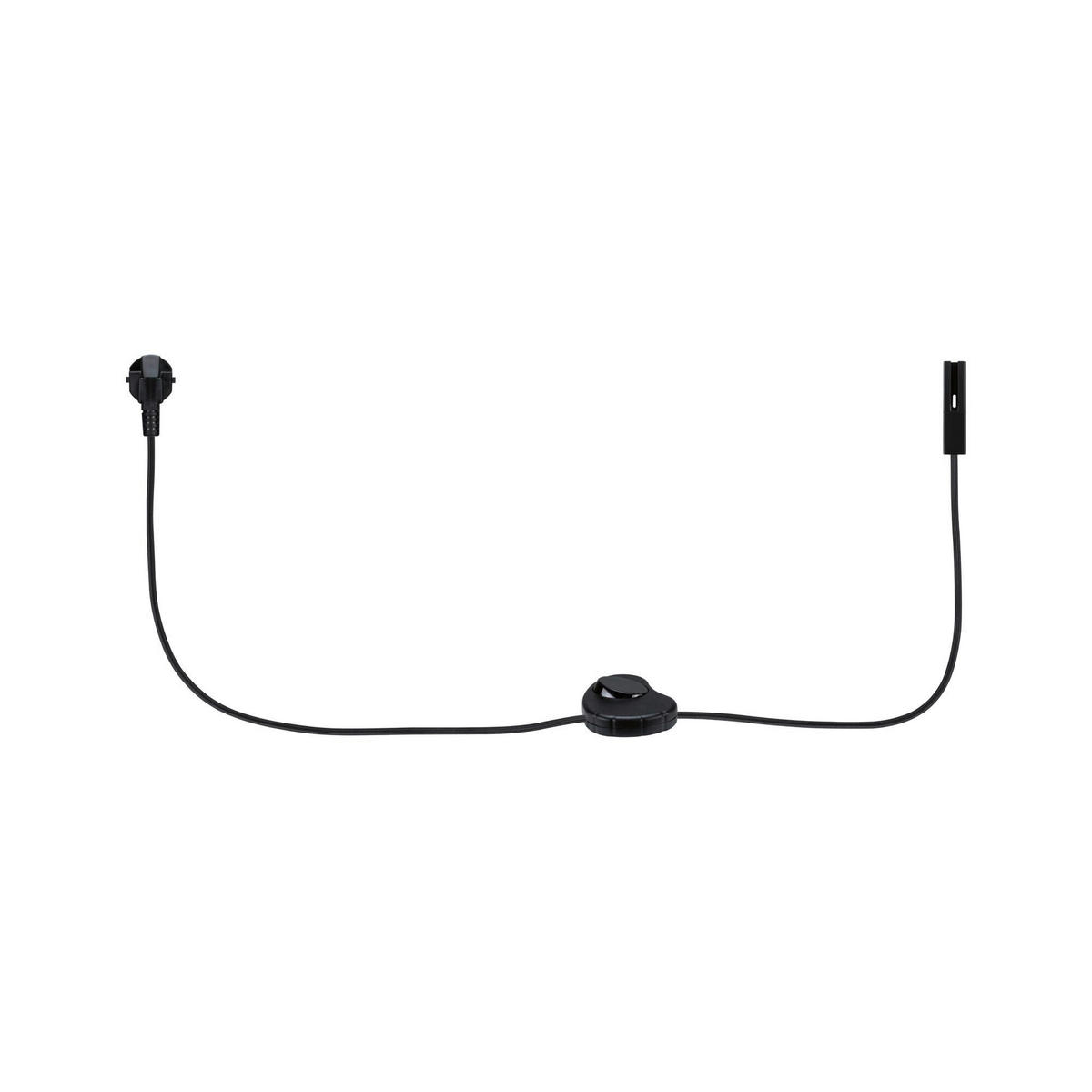 SCHIENENSYSTEM-EINSPEISER - Schwarz, Basics, Kunststoff (200/1,8/1,8cm) - Paulmann