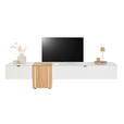 LOWBOARD Weiß, Eichefarben 250/50/42 cm - Eichefarben/Schwarz, Design, Holz/Holzwerkstoff (250/50/42cm) - Novel
