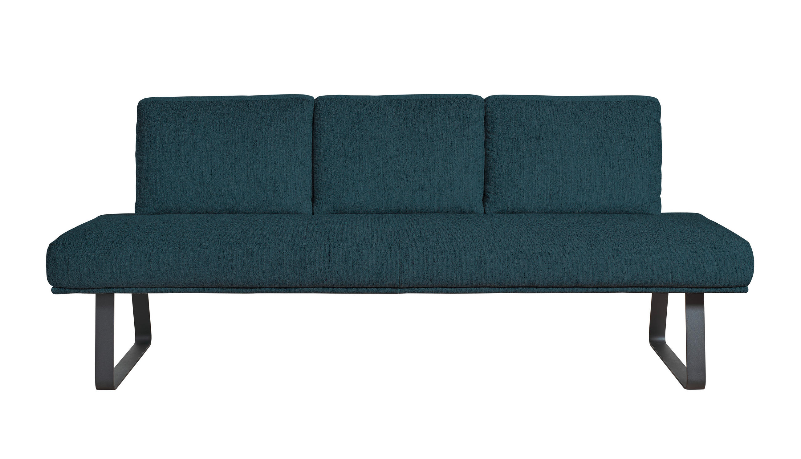 SITZBANK 224/92/78 cm  in Dunkelblau  - Schwarz/Dunkelblau, Design, Textil/Metall (224/92/78cm) - Dieter Knoll