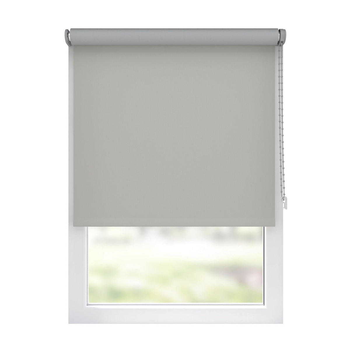 VERDUNKELUNGSROLLO  - Grau, Basics, Textil (220/190cm)