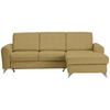 ECKSOFA in Flachgewebe Gelb  - Gelb/Silberfarben, Design, Textil/Metall (244/167cm) - Cantus
