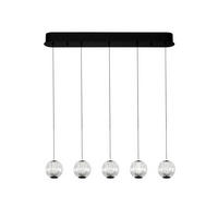 LED-HÄNGELEUCHTE New York 84/11/150 cm   - Klar, Design, Kunststoff/Metall (84/11/150cm) - Dieter Knoll