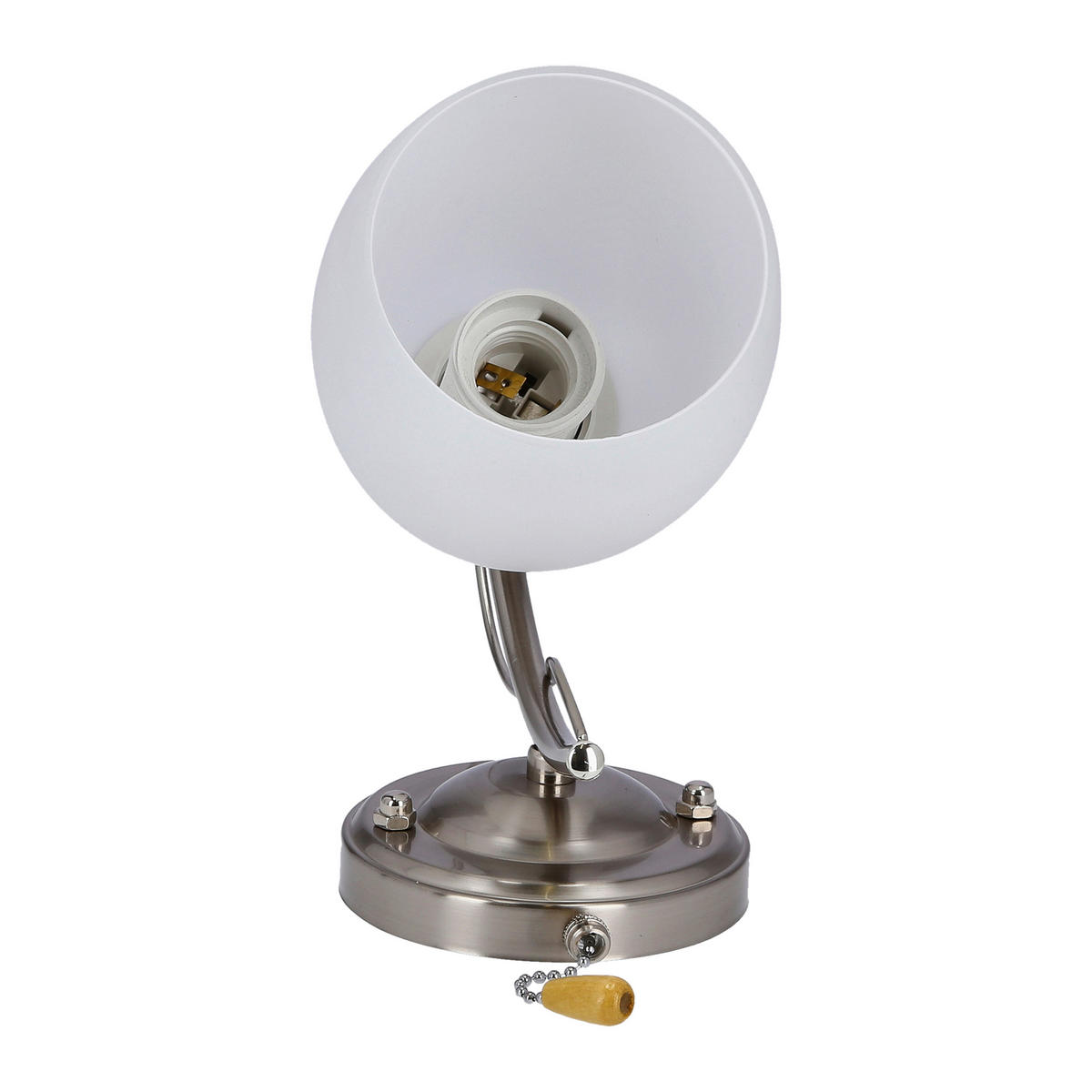 VÄGGLAMPA 19/22/12 cm   - vit/kromfärg, Klassisk, metall (19/22/12cm)