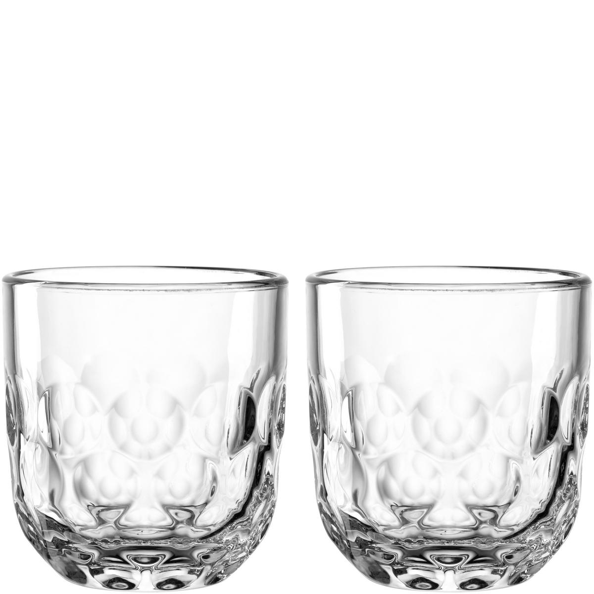 KAFFEEGLÄSERSET GOCCE 1 2-teilig  - Klar, Basics, Glas (7,6/8,2/7,6cm) - Leonardo