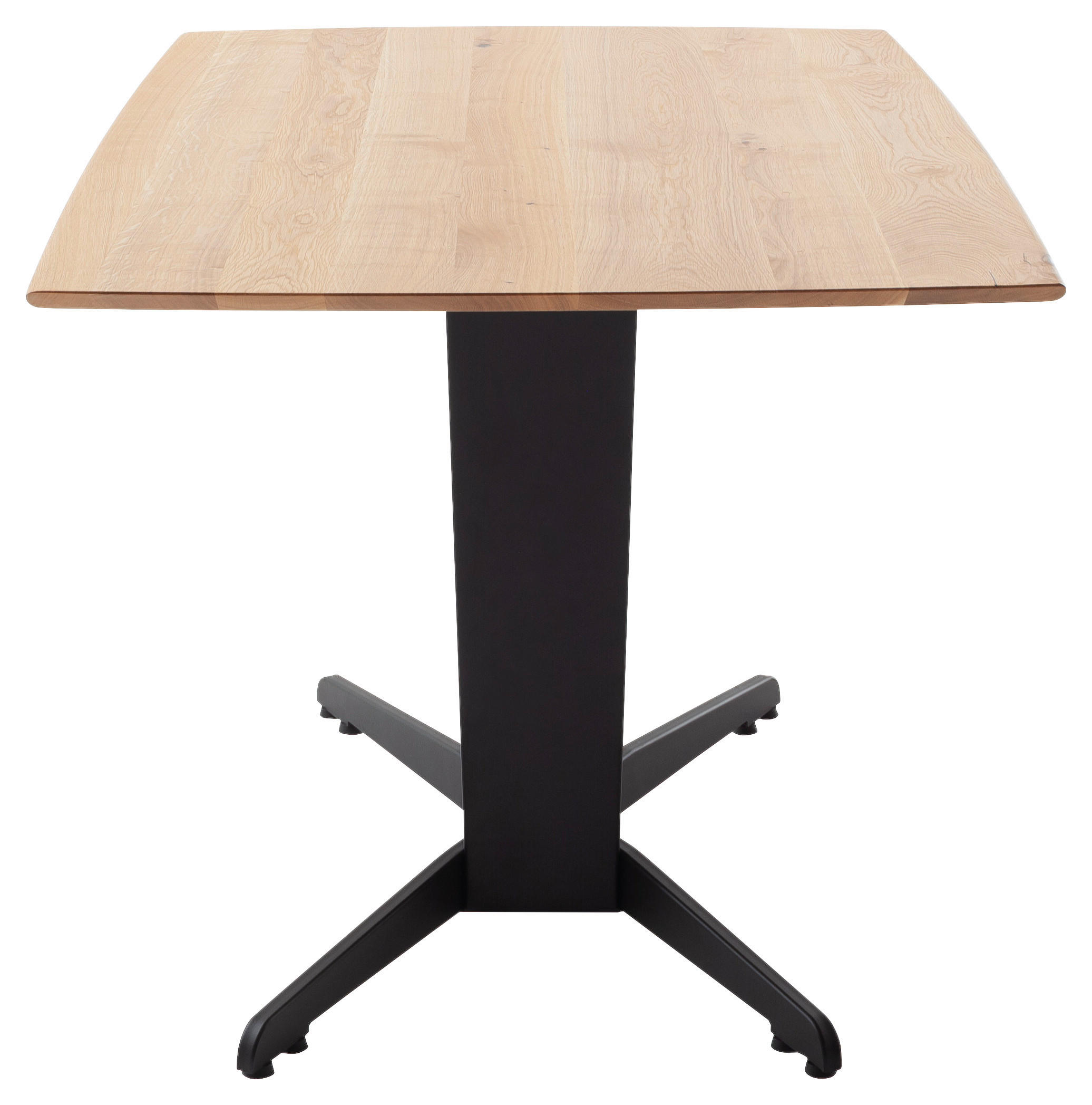 ESSTISCH Wildeiche massiv rechteckig Wildeiche  - Wildeiche/Schwarz, KONVENTIONELL, Holz/Metall (150/90/76cm) - Linea Natura