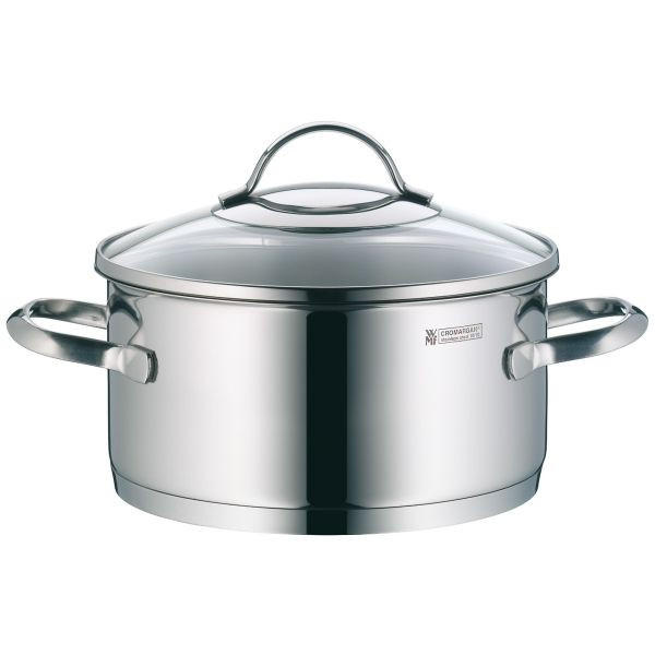 PLITKA ŠERPA 2,5 l - prozirna/boja nerđajućeg čelika, Dizajnerski, staklo/metal (20cm) - WMF