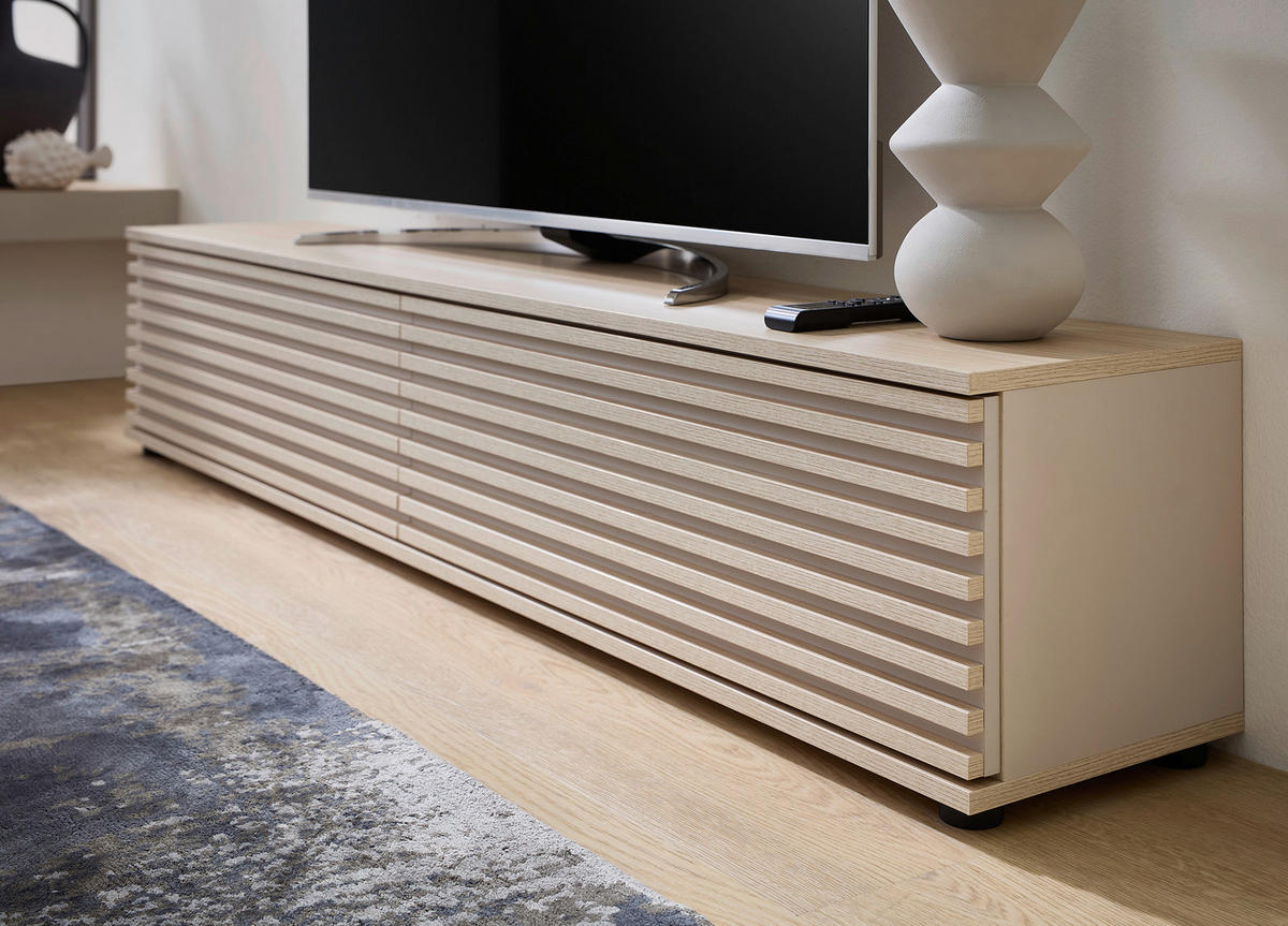 LOWBOARD  in 180/30/30 cm  - Kaschmir/Eichefarben, Design, Holzwerkstoff/Kunststoff (180/30/30cm) - Boxxx