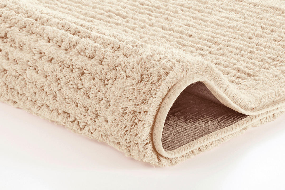 BADTEPPICH Beige 60/60 cm  - Beige, Basics, Kunststoff/Textil (60/60cm) - Kleine Wolke