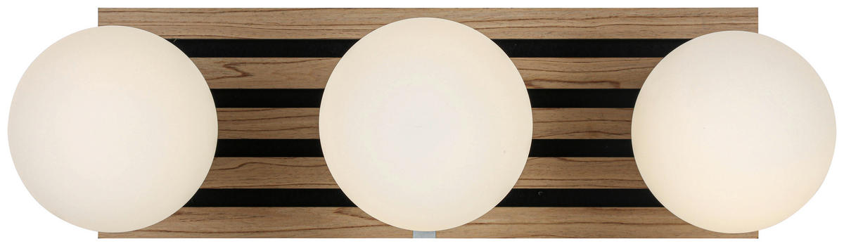 HÄNGELEUCHTE 60/18,5/35 cm   - Eichefarben/Schwarz, Trend, Glas/Holzwerkstoff (60/18,5/35cm) - Collet's Monde