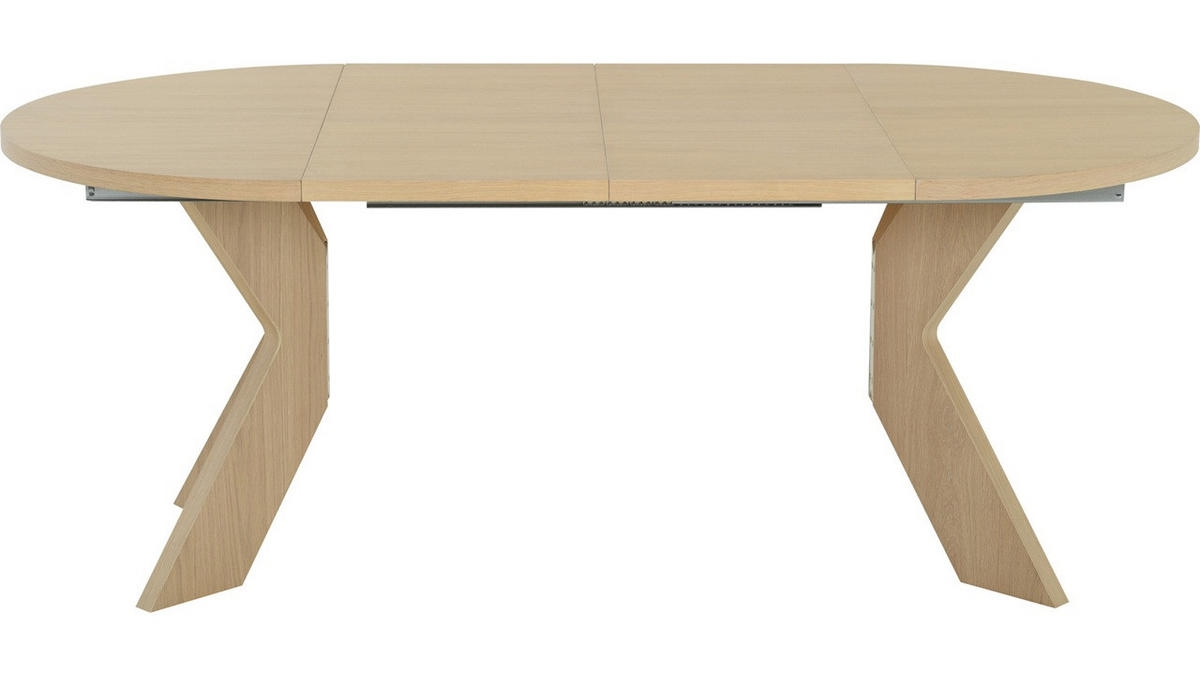 MATBORD ek Bianco rund  utdragbar, finns i olika storlekar, finns i olika trädekorer  - ek Bianco, Design, trä (105-195/105/75cm) - Best Price