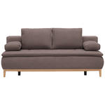 BOXSPRINGSOFA  in Webstoff Braun  - Eichefarben/Beige, Design, Holz/Textil (202/78/93/100cm) - Venda