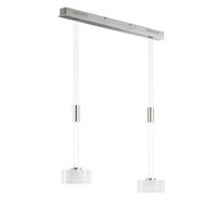 LED-HÄNGELEUCHTE Lavin 64/20/150 cm   - Chromfarben/Nickelfarben, Design, Glas/Metall (64/20/150cm) - Fischer & Honsel