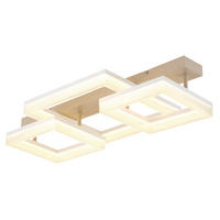 LED-DECKENLEUCHTE ZARA 66/33/12,3 cm   - Sandfarben/Transparent, Design, Kunststoff/Metall (66/33/12,3cm) - Globo
