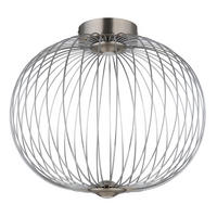 LED-DECKENLEUCHTE  50/45 cm    - Nickelfarben, Design, Metall (50/45cm)