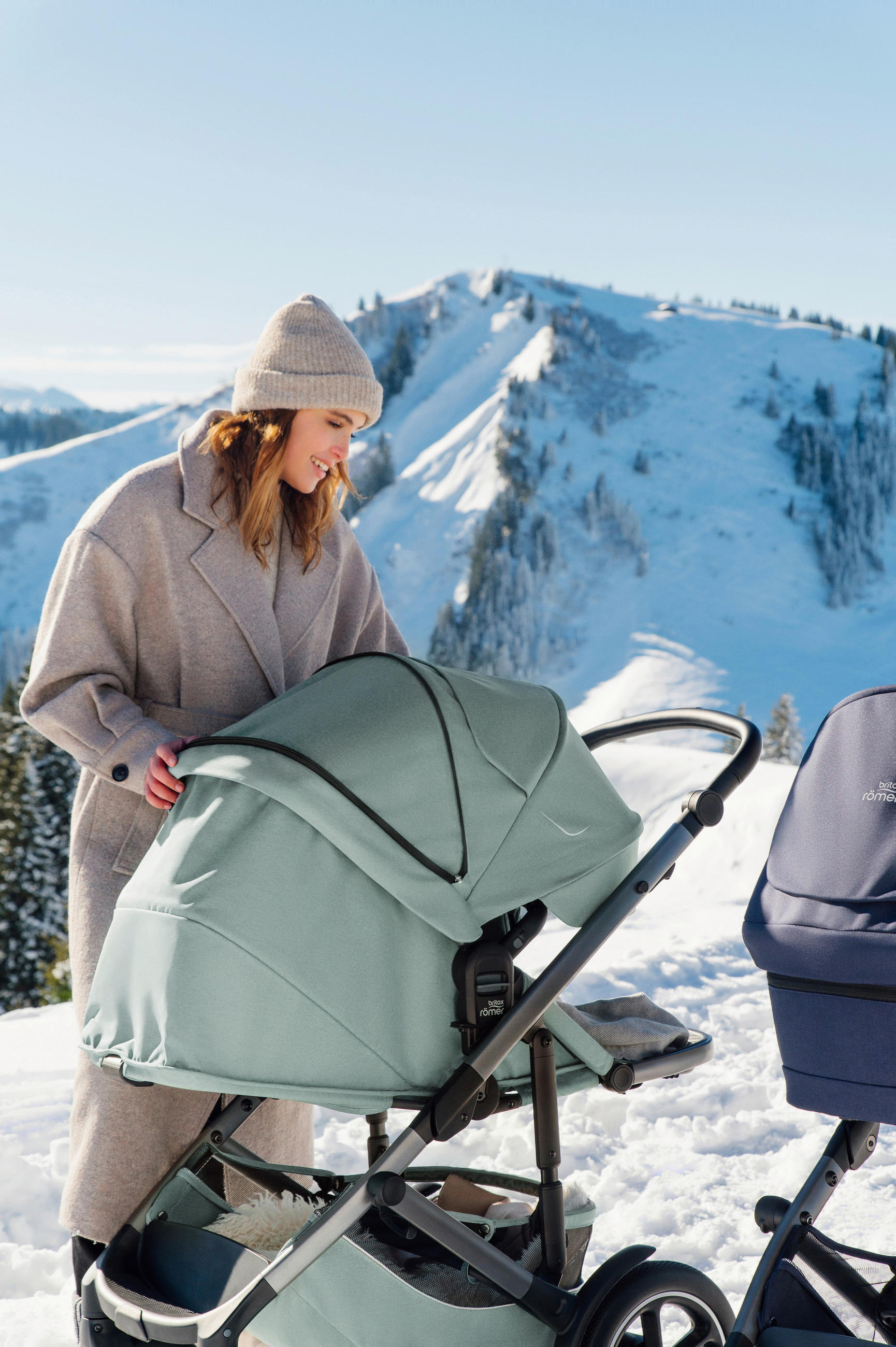 KINDERWAGEN Smile 5Z - Hellgrau/Grün, Basics, Textil/Metall (57/112/97,7cm) - Britax Römer
