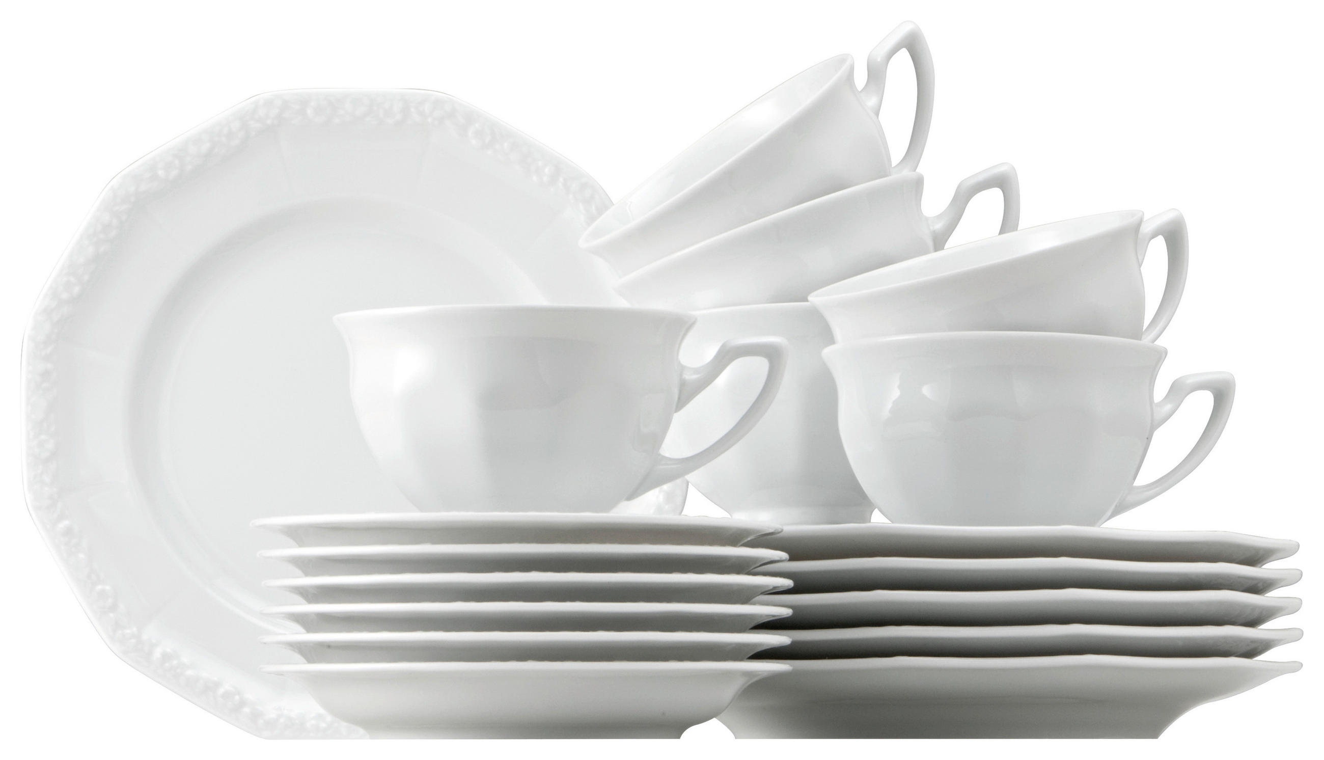 KAFFEESERVICE Weiß 18-teilig Maria weiß  - Weiß, Basics, Keramik - Rosenthal