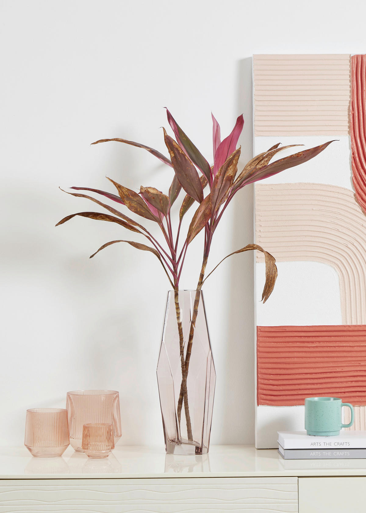VASE 40 cm  - Pink, LIFESTYLE, Glas (15/40cm)