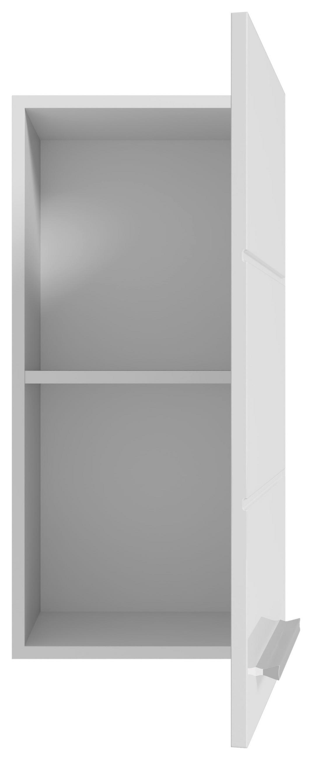 HÄNGESCHRANK 34/70/23 cm  - Chromfarben/Weiß Hochglanz, MODERN, Holzwerkstoff/Kunststoff (34/70/23cm) - MID.YOU
