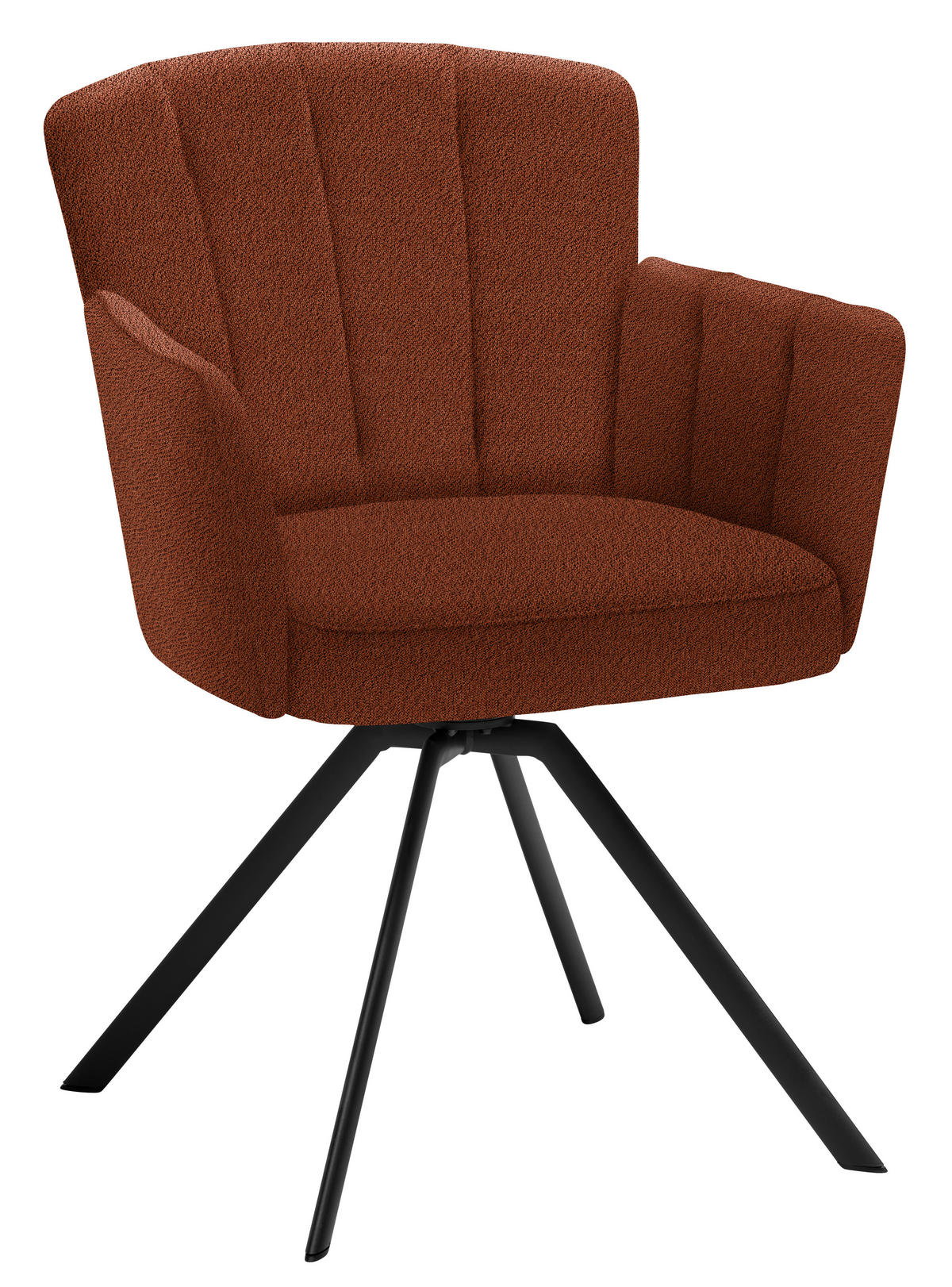 ARMLEHNSTUHL Stahl Webstoff  - Rostfarben/Anthrazit, Design, Textil/Metall (58/83/62cm) - Venjakob