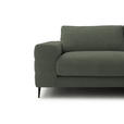 ECKSOFA  in Flachgewebe Grün  253/177 cm  - Schwarz/Grün, Design, Textil/Metall (253/177cm) - Dieter Knoll