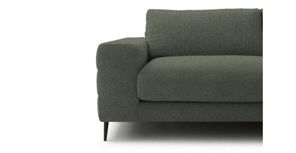 ECKSOFA  in Flachgewebe Grün  253/177 cm  - Schwarz/Grün, Design, Textil/Metall (253/177cm) - Dieter Knoll