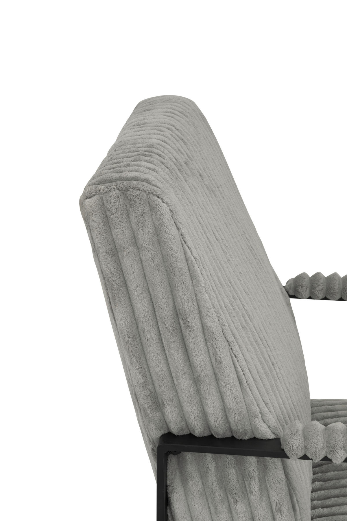 SESSEL Cord Grau    - Schwarz/Grau, MODERN, Textil/Metall (70/87/85cm) - P & B