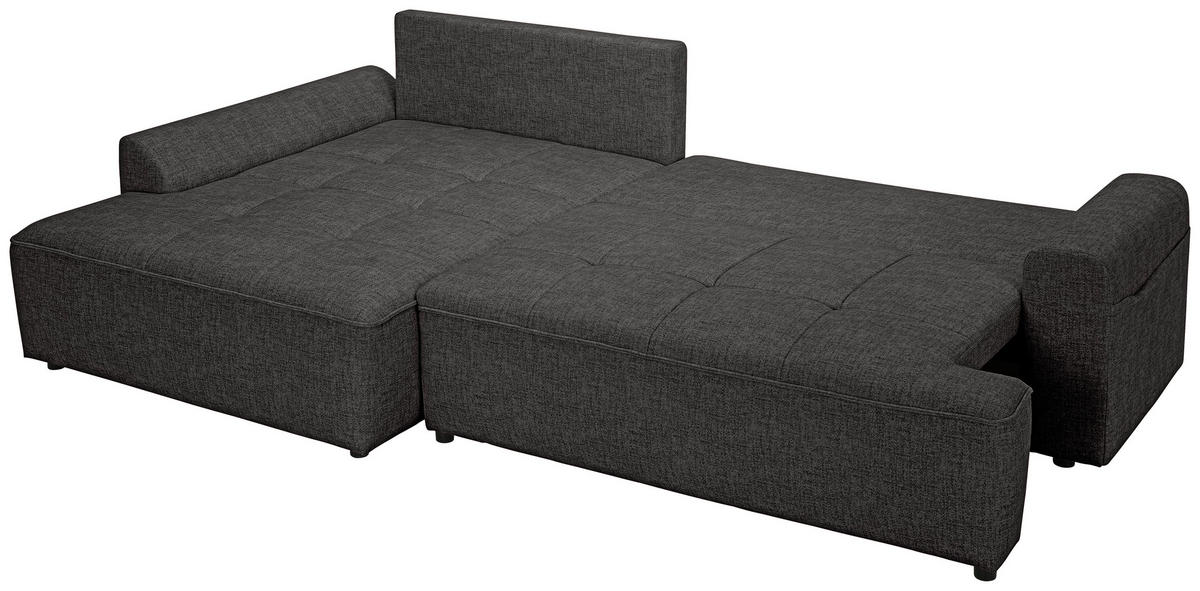 ECKSOFA Anthrazit Mikrofaser  - Anthrazit/Schwarz, KONVENTIONELL, Kunststoff/Textil (169/295cm) - Carryhome
