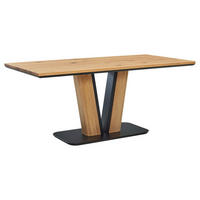 ESSTISCH 160/90/76 cm Echtholz  Holz, Metall in verschiedenen Größen erhältlich rechteckig Eichefarben  - Eichefarben/Schwarz, Design, Holz/Metall (160/90/76cm) - Musterring