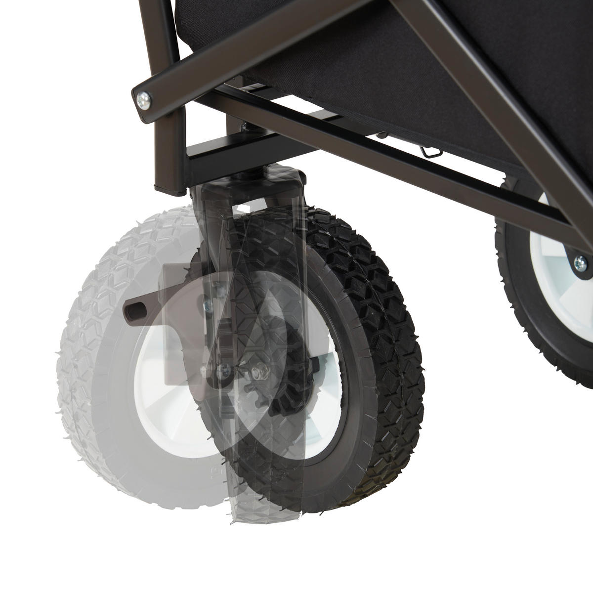BOLLERWAGEN Grau, Schwarz 100/50/102 cm  - Schwarz/Grau, Basics, Kunststoff/Textil (100/50/102cm) - My Baby Lou