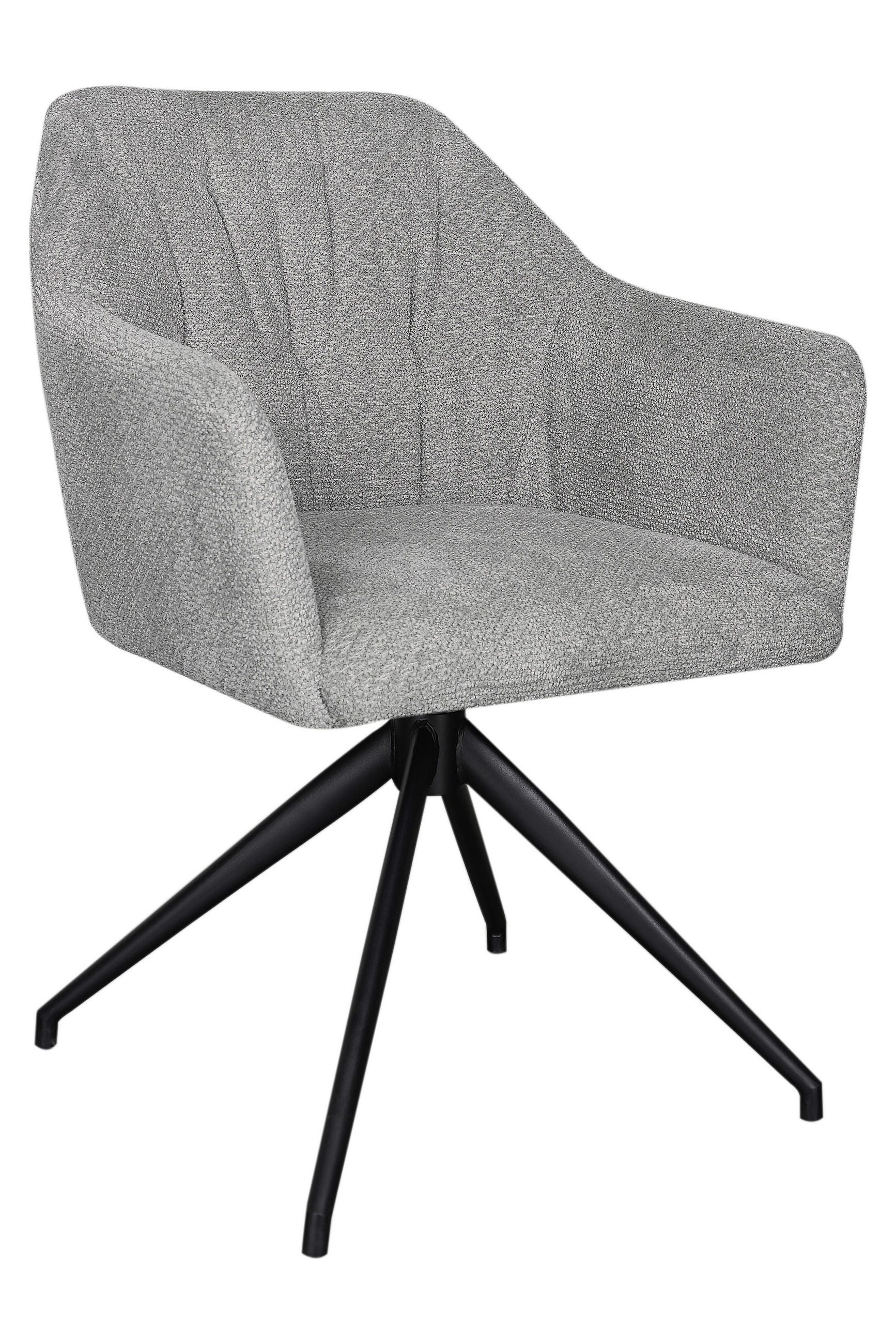 NASLANJAČ, kovina, tekstil siva, črna  - siva/črna, Design, kovina/tekstil (60/81/62cm) - Stylife
