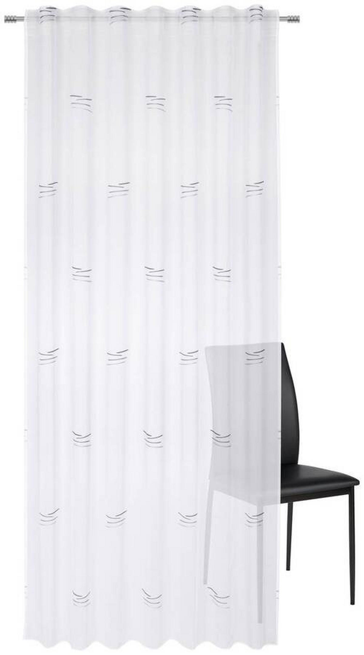 GOTOVA ZAVJESA siva, bijela  140/245 cm  - bijela/siva, Konvencionalno, tekstil (140/245cm) - Esposa