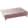 SCHLAFSOFA  in Cord Rosa  - Schwarz/Rosa, MODERN, Textil/Metall (197/92/88cm) - Novel