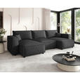 WOHNLANDSCHAFT Anthrazit Webstoff  - Anthrazit/Schwarz, MODERN, Kunststoff/Textil (153/350/153cm) - Xora