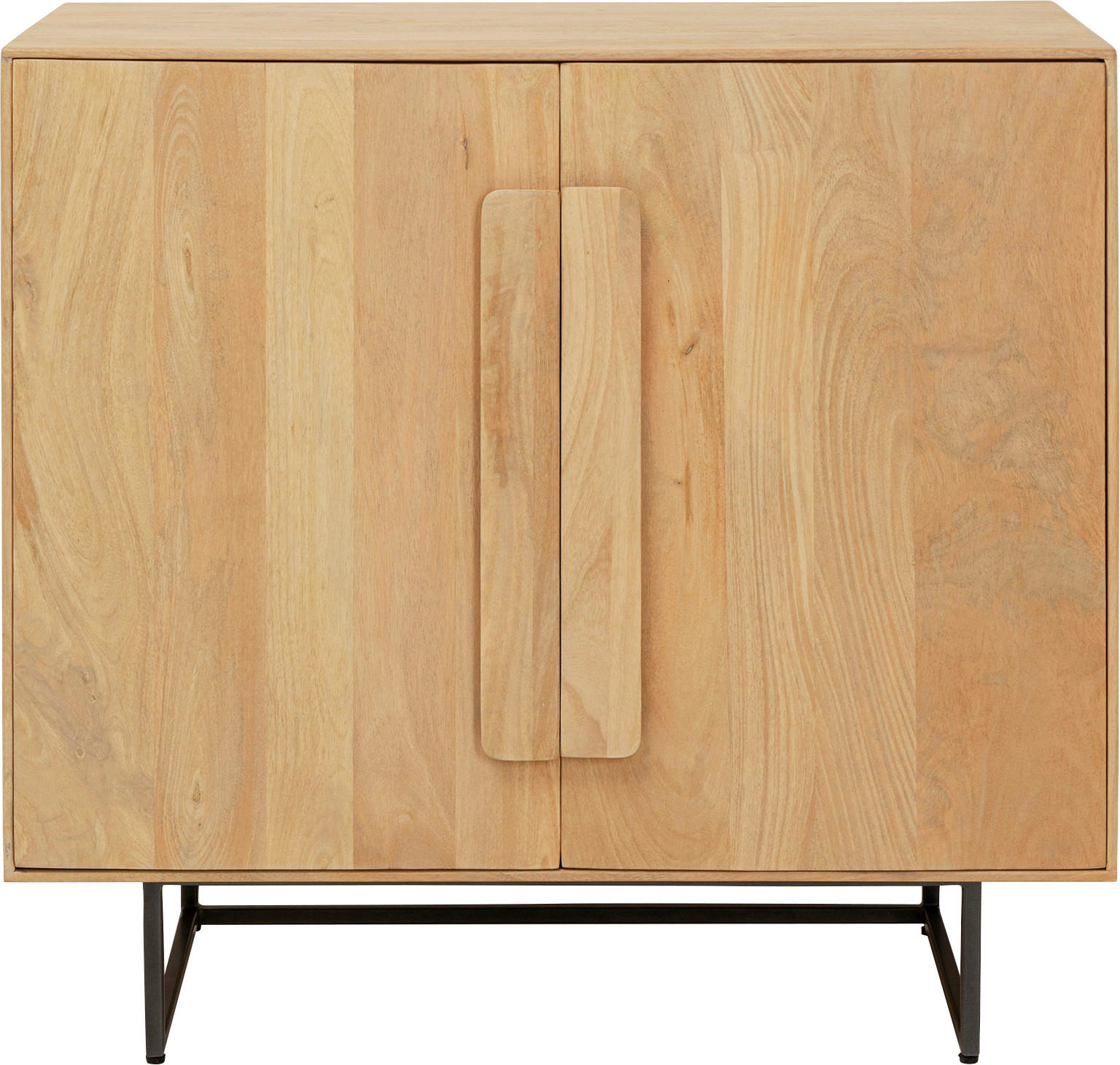 KOMMODE  in 85/81/40 cm  - Hellbraun/Schwarz, Design, Holz/Metall (85/81/40cm) - Kare-Design