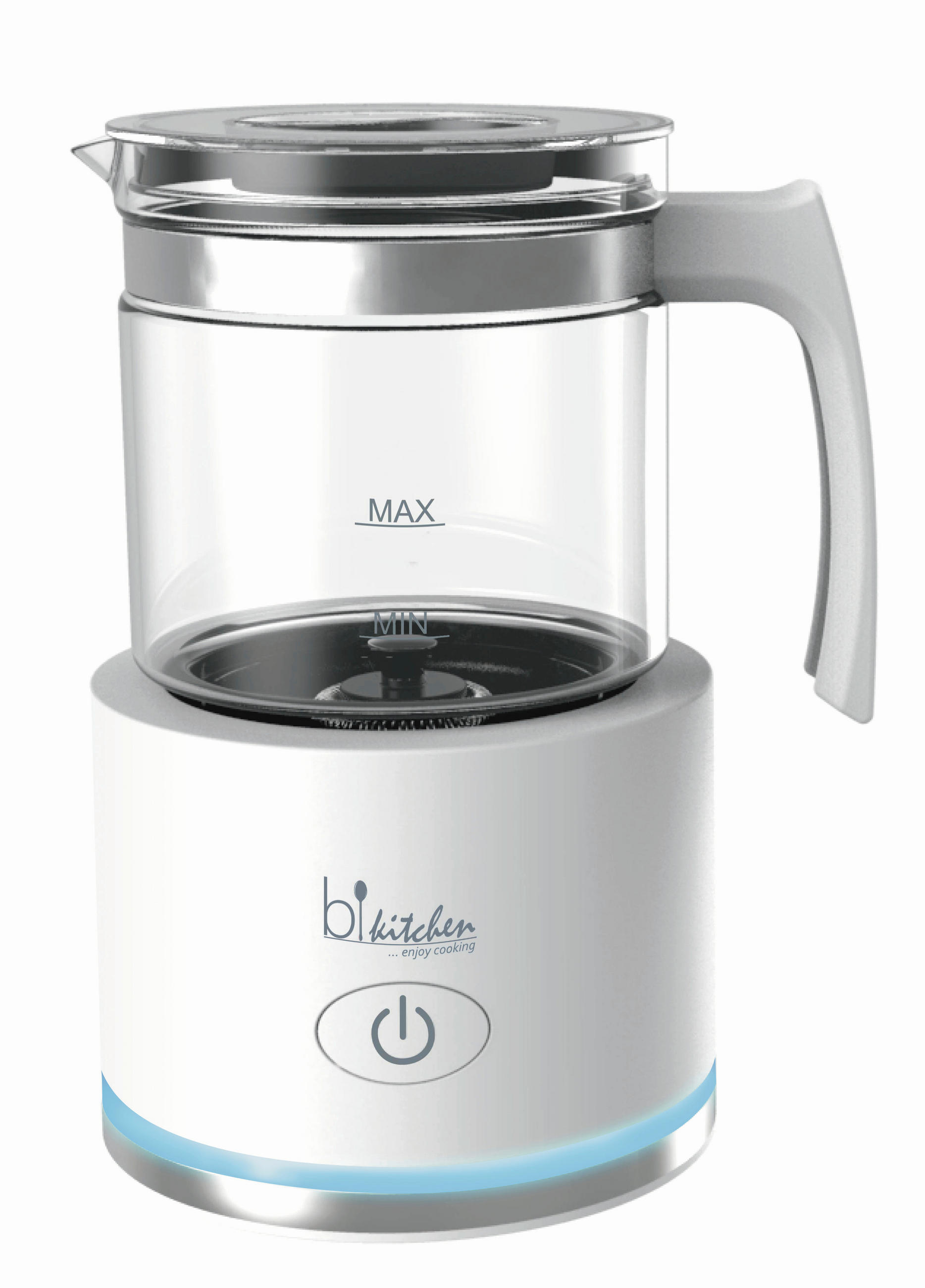 Milchschäumer   - Weiß, Basics, Glas/Kunststoff (15,5/20,9/11,7cm) - Bikitchen