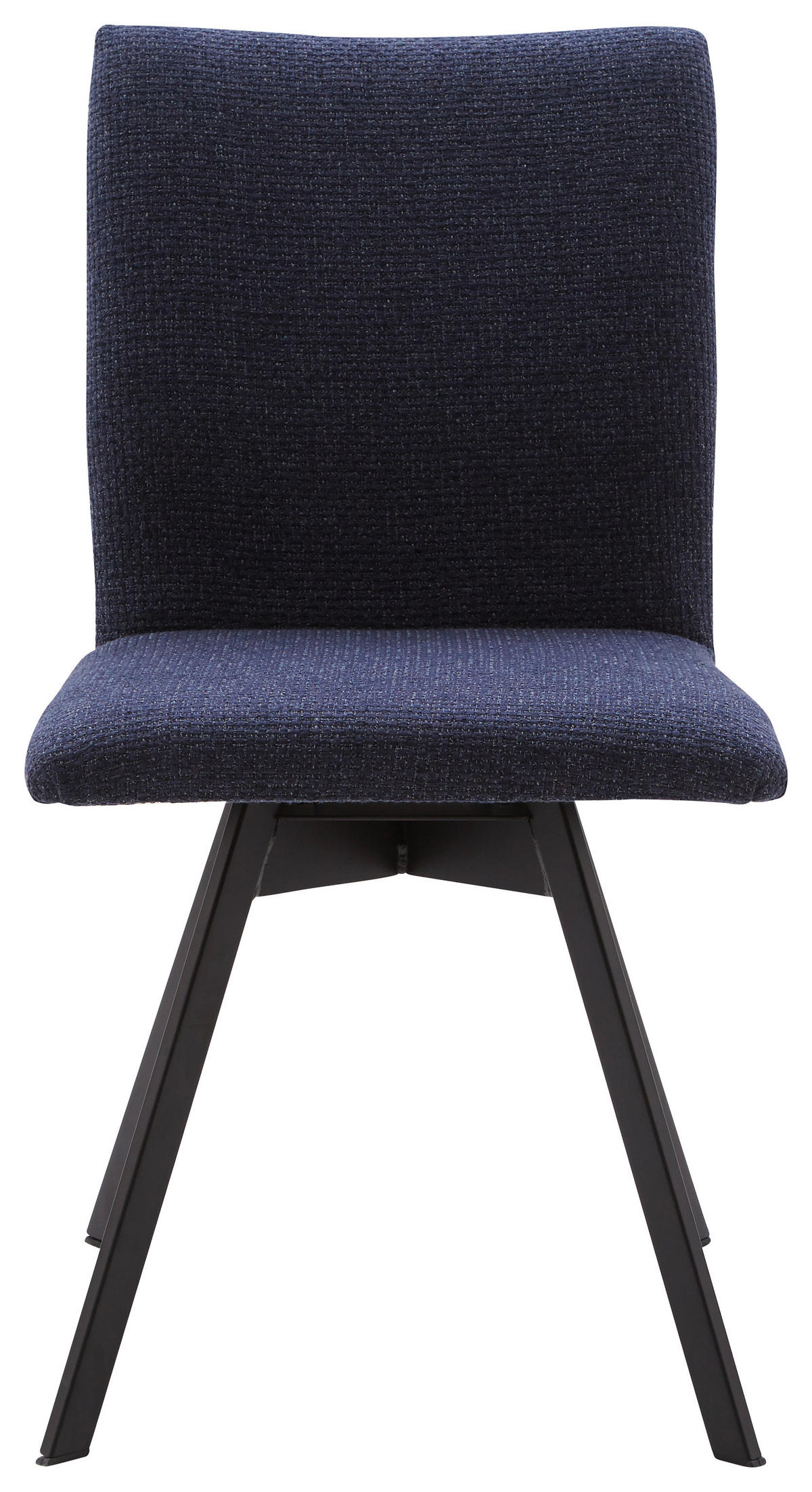 STUHL  in Stahl beflockt Metall, Textil  - Schwarz/Dunkelblau, KONVENTIONELL, Textil/Metall (60/91/61cm) - Valnatura