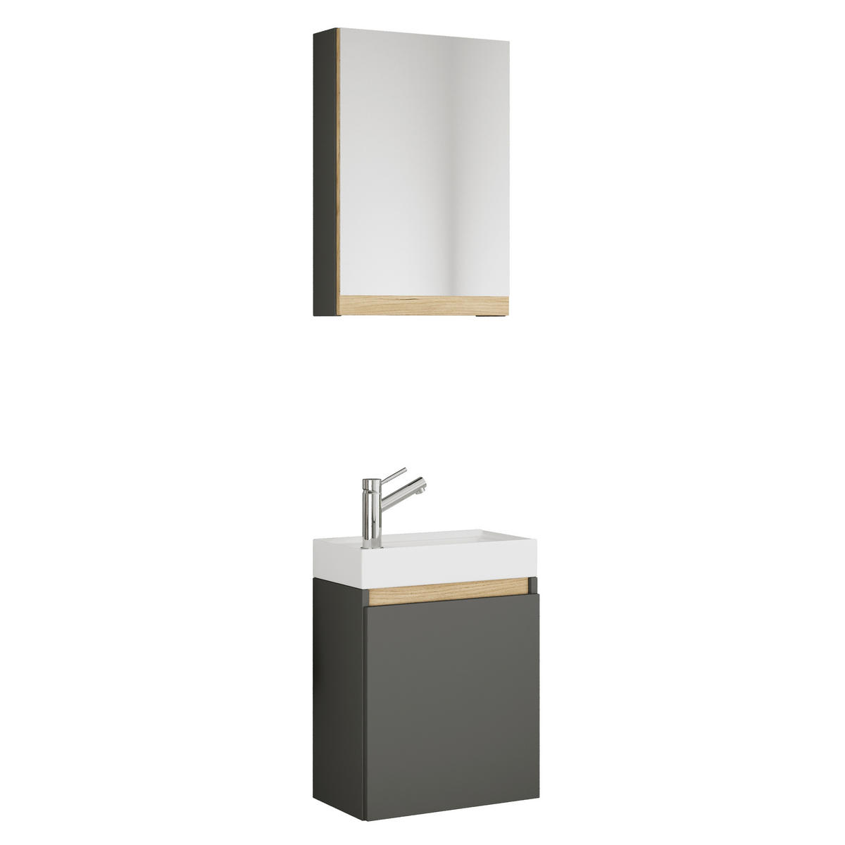  41 cm  - honungsek/antracit, Trend, trämaterial/keramik (41cm) - MID.YOU