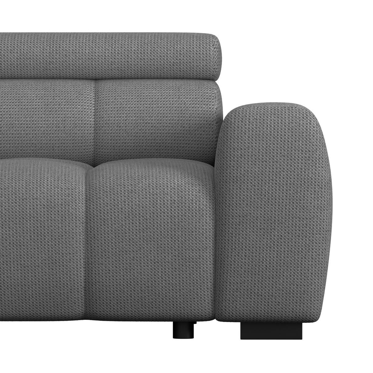ECKSOFA Anthrazit Webstoff  - Anthrazit/Schwarz, Trend, Kunststoff/Textil (168/285cm) - Livetastic