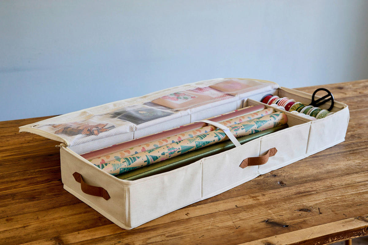 AUFBEWAHRUNGSBOX Premium  - Beige, Basics, Textil (90/30/12cm) - Store It