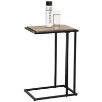 KISASZTAL fém, faalapú anyag 40/30/60 cm  - tölgyfa színű/fekete, Design, faalapú anyag/fém (40/30/60cm) - Carryhome