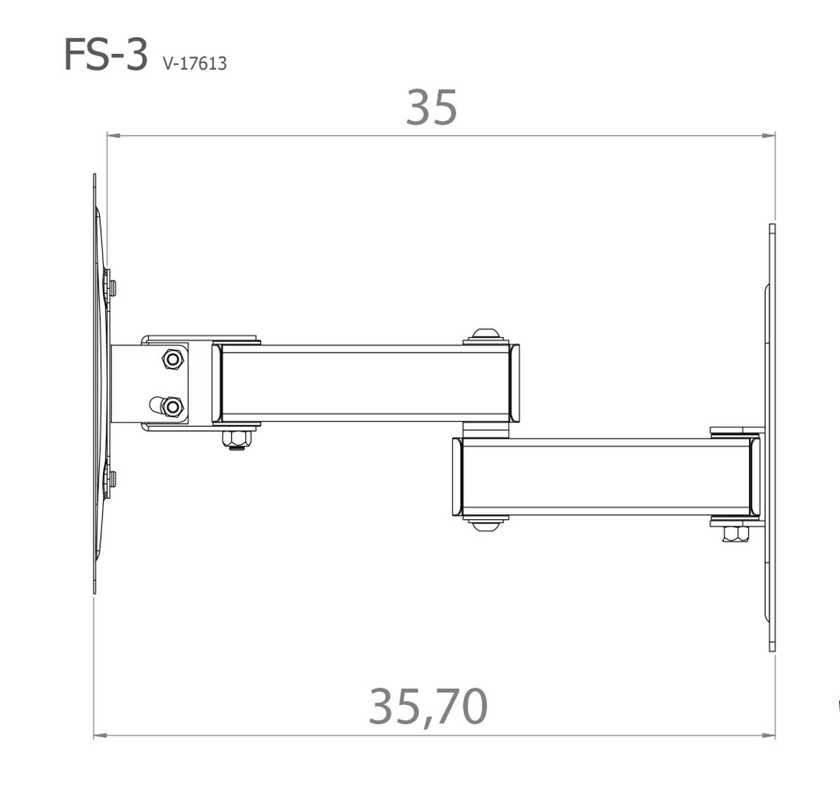 TV-Wandhalter in Silberfarbe in Silberfarben  - Silberfarben, Konventionell, Metall (21,9/28/9,6-35,7cm) - MID.YOU