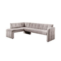 ECKBANK 245/157 cm Cord Cappuccino Buche teilmassiv Kunststoff   - Schwarz/Cappuccino, MODERN, Holz/Kunststoff (245/157cm) - Livetastic