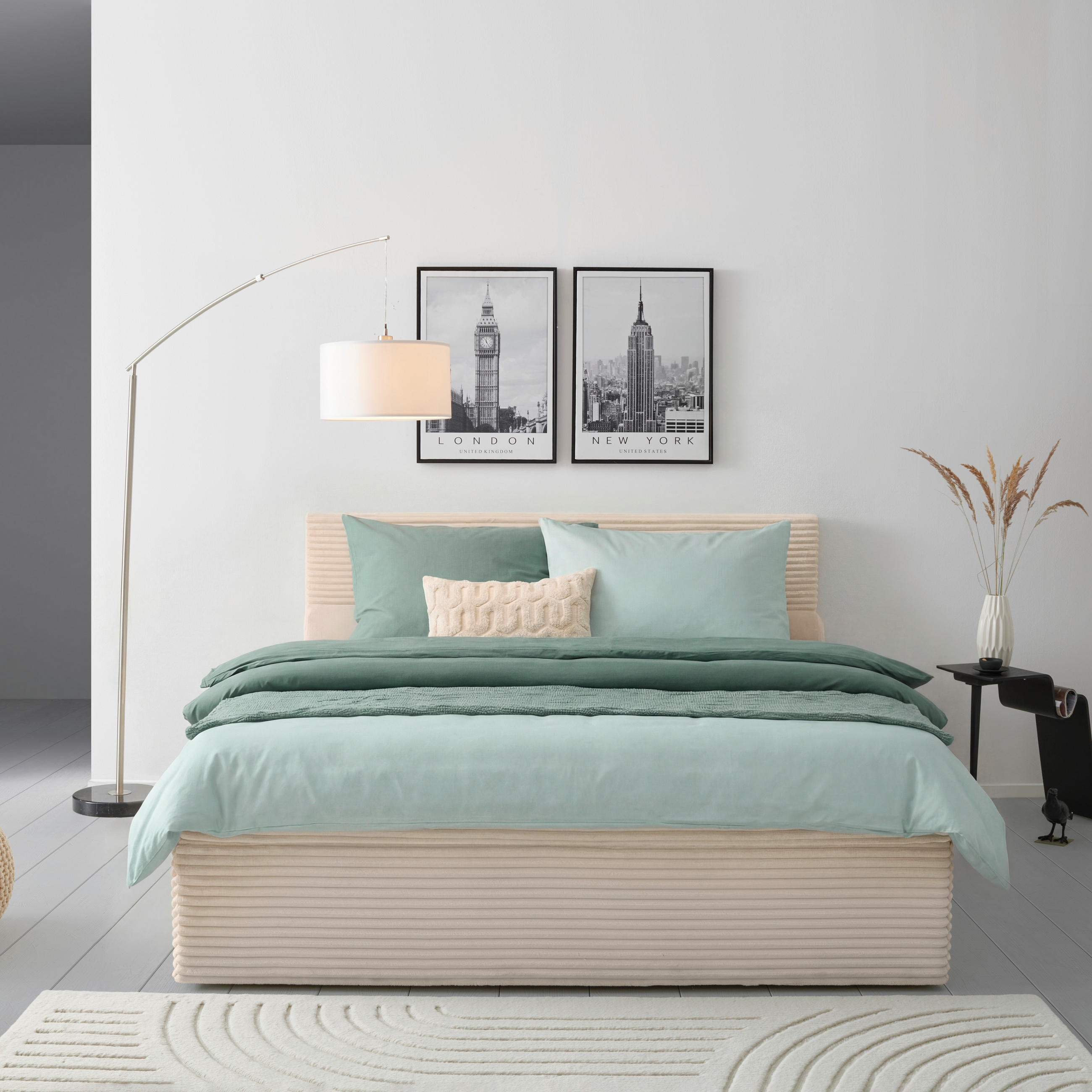 P & B AMERICKÁ POSTEL, 200/200 cm, béžová