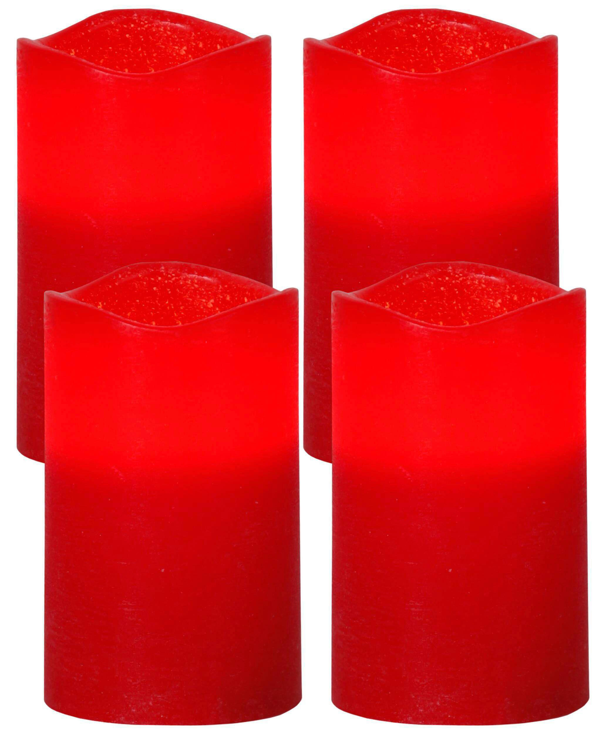 LED-KERZE 7,5/12,5 cm  - Rot, Basics, Naturmaterialien/Kunststoff (7,5/12,5cm) - Eglo