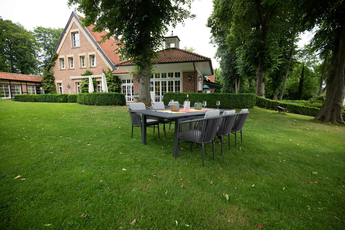 GARTENSET beschichtet Aluminium  - Anthrazit/Grau, Basics, Textil/Metall (180/240/100/70cm) - Gardenson