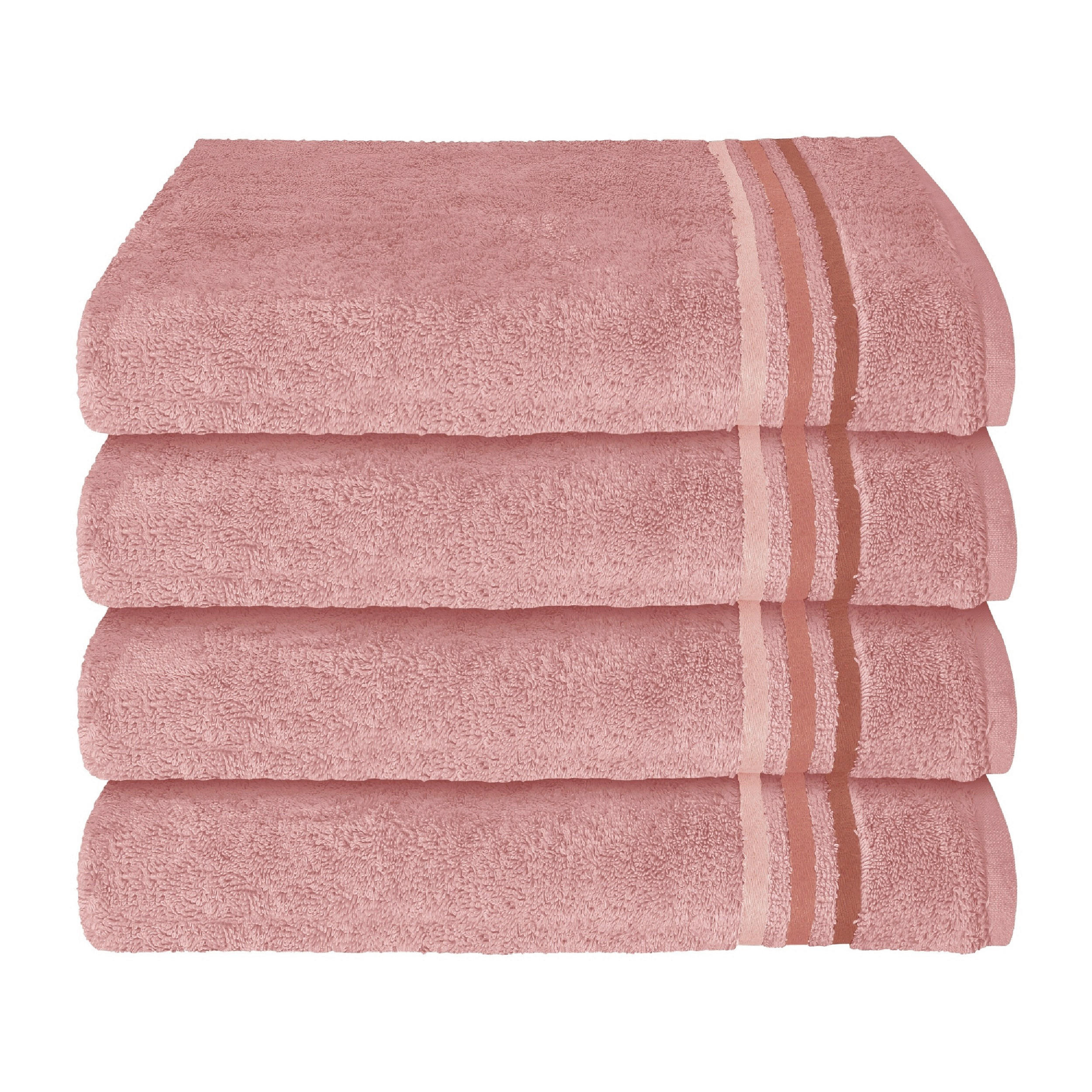 HANDTUCHSET Altrosa 4-teilig  - Altrosa, Basics, Textil (50/100cm)