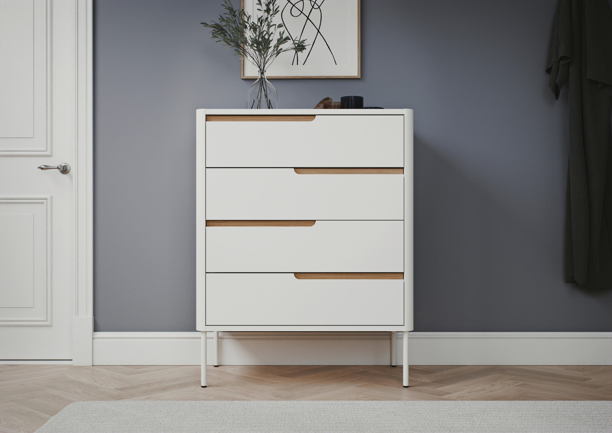 KOMMODE SWITCH  in 80/102/45 cm  - Eichefarben/Weiß, Design, Holz/Holzwerkstoff (80/102/45cm)