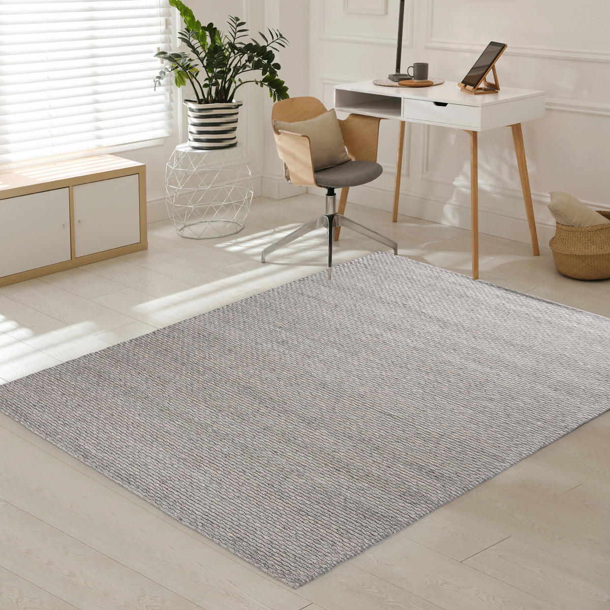 WOLLTEPPICH 160/230 cm Grau  - Grau, Basics, Textil (160/230cm)