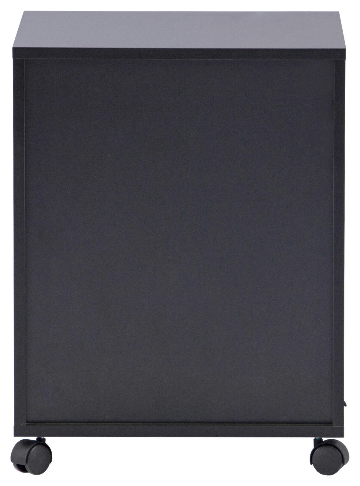 ROLLCONTAINER Schwarz  - Schwarz, MODERN, Holzwerkstoff/Kunststoff (43/56/42cm) - Livetastic