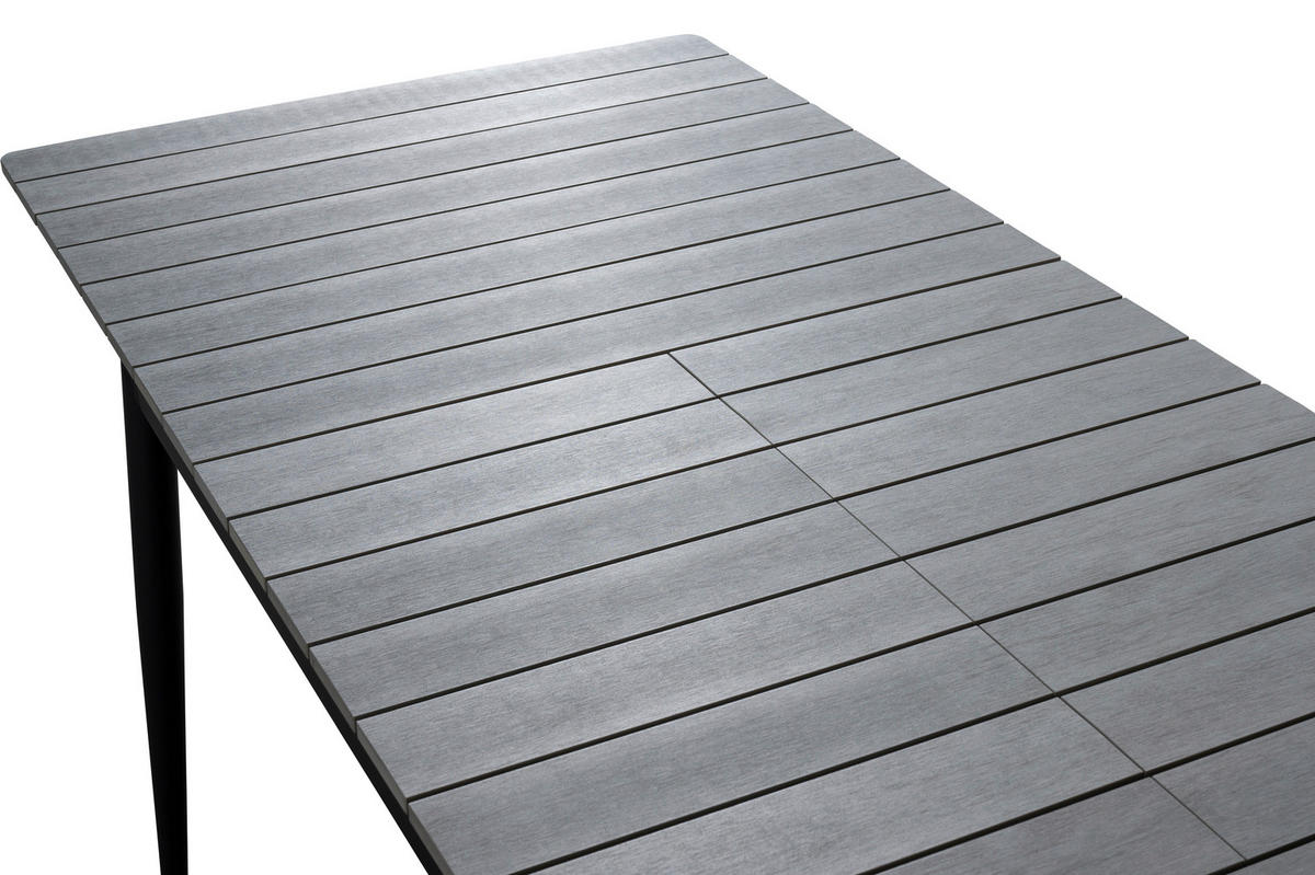 GARTENTISCH 160-240/90/78 cm Metall, Kunststoff rechteckig  - Anthrazit/Grau, MODERN, Kunststoff/Metall (160-240/90/78cm) - Ambia Garden